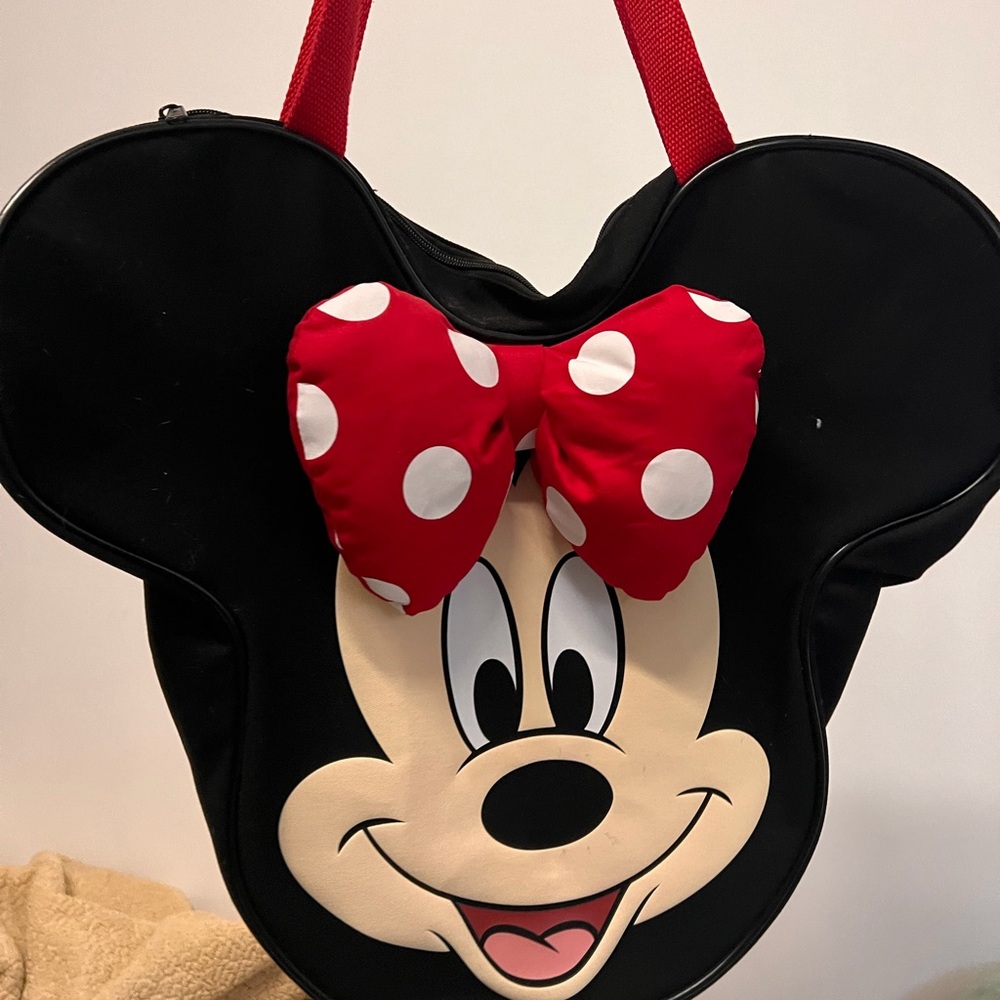 Disney Black and Red Minnie Mouse Tote Bag